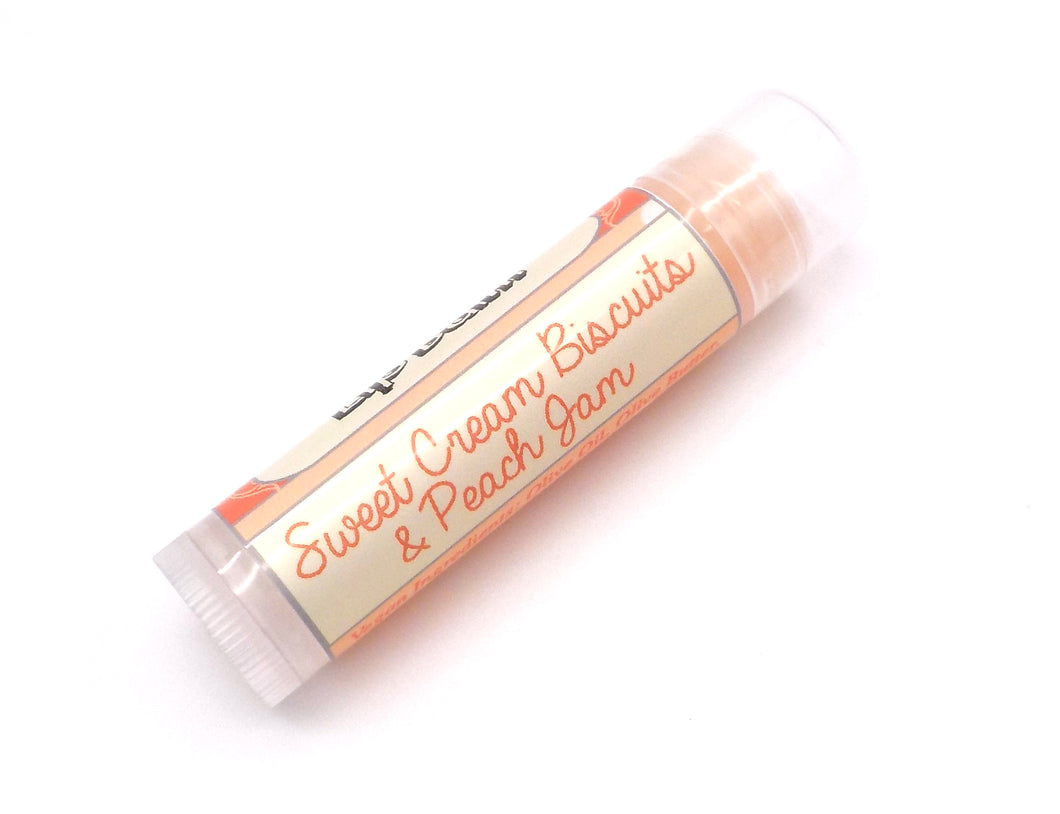 Sweet Cream Biscuits & Peach Jam Vegan Lip Balm - Limited Edition Winter 2025 Flavor